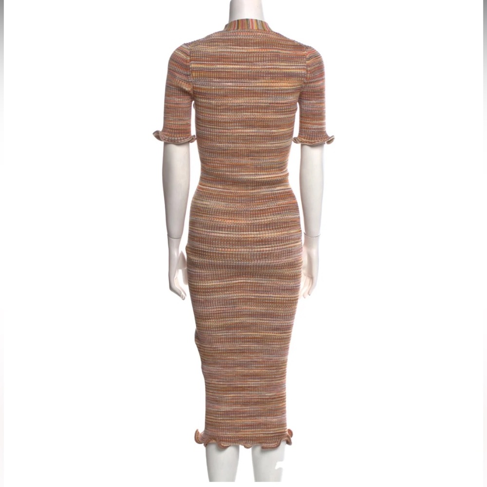 JONATHAN SIMKHAI Striped Midi Length Dress Sz. M - Picture 7 of 8